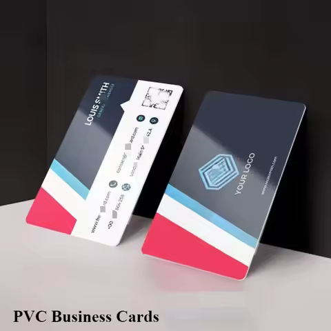 100/200/500pcs PVC Business Card Personalized Free Design Colorful Printing Waterproof Vista Cards