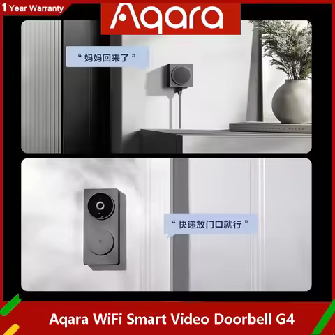 Aqara WiFi Smart Video Doorbell G4 Wireless 1080P HD Camera IR Alarm Security Smart Home Door Bell W