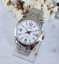 Win Watch shop Casio รุ่น MTP-1314D-7AVDF นาฬิกาข้อมือคุณผู้ชาย สายสแตนเลส หน้าปัดสีขาว - ของแท้ 100% ประกันสินค้า 1 ปีเต็ม (ส่งฟรี เก็บ
