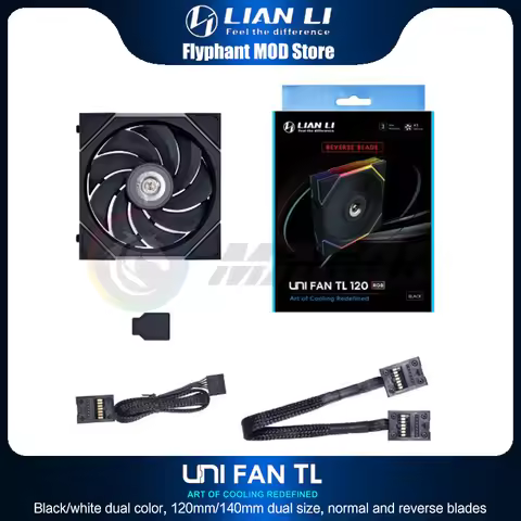 Lian Li TL120 TL140 Forward/Reverse Computer Case Fan Watercooler, Uni Fan GEN.4th 90CFM 200-2600RPM