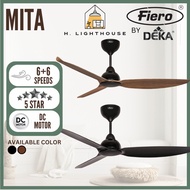 FIERO MITA 56" DC Motor Ceiling Fan 12 Speeds Designer Fan / Kipas Hiasan Rumah