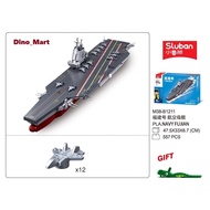 Sluban Model Bricks Fujian Aircraft Carrier Military Warship M38-B1211 - Children's Toys - Block Toy