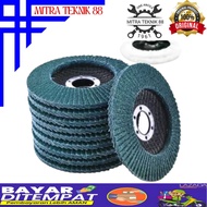 MITRA TEKNIK 88~PAKET MURAH !!PILIHAN ISI 5/10/20/40 PCS K55 Amplas Susun 4" FLAP DISC UKURAN #60/80