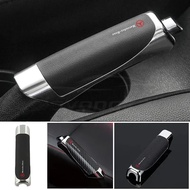 [Ready Stock] Mercedes Benz Logo Leather /Carbon Fiber Car Handbrake Cover Decorative Brake Protecti