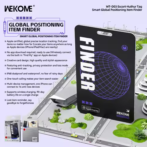 WEKOME Smart Global Anti-lost Card Locator Passport Wallet Ultra-thin Card Finder Locator for iphone