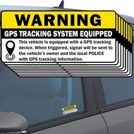 TOTOMO 8pc GPS Tracking Sticker Anti-Theft Car Vehicle Warning Sign - 3" x 1.5" Self Adhesive Sign (