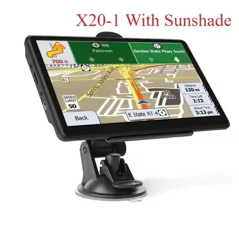 Veclumin Car GPS Navigation X20-1 with Sunshade 7" 23GTFT 8G+256M Multi-functional Touch Screen GPS 