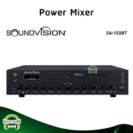 Power Mixer Soundvision SA-150BT 150W เพาเวอร์มิกเซอร์ 7 ช่อง มี Volt Line 70/100V Bluetooth Mono 5