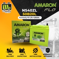 Installation Provided Amaron FLO NS40 NS40ZL 50B20L 42B20L Car Battery Bateri Kereta Perodua Axia My