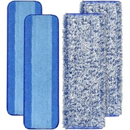 4 Pack Microfiber Cleaning Pad for Bona Mop Safe for Hardwood & Hard Surface Floors Dry Wet Floor Cl