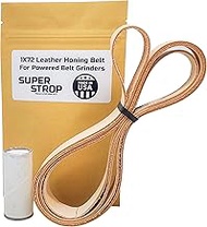 1X72 in. Leather Honing Strop Belts 1 inch Width fits 2X72 Belt Grinders (1 in. X 72 in.)