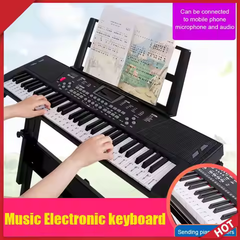 61-Key Piano Musical Keyboard Portable Piano Digital Music Electronic Keyboard Professional Big Musi