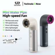 GOOJODOQ Mini Handheld Fan Ultra-light High-speed Turbo Jet Fans 3000mah Creative Water Pipe