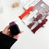 Breather Silicone Strap for IWatch Series S9 S8 Strap Series Ultra SE 6 5 3 SE 7 44mm 40mm 38mm 42mm