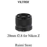 Viltrox 20mm f2.8 Auto Focus Full Frame Ultra Wide Angle Lens for Nikon Z Mount Cameras
