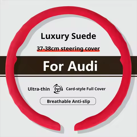 2026 Suede Car Steering Wheel Cover For Audi A4 B8 B9 A6 C7 C8 Q5 8R FY Q7 4M Q4 E-Tron A3 8Y A7 4G 