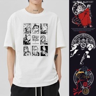 Steel Alchemist T-Shirt, Male Anime Merchandise, Edward Short Sleeved Steel Alchemist, Alphonse Comi