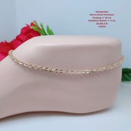 Adult Anklet Titanium Rhodium Copper Jewelry 18.24 Karat Gold Plated G42-9A