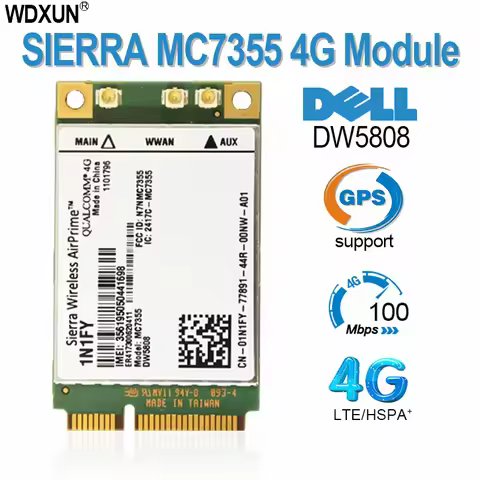 Sierra Wireless Airprime MC7355 Mini PCIe LTE/HSPA + GPS 100Mbps DW5808 1N1FY 4G module 1xRTT EVDO R