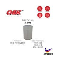 OSK AIR FILTER FOR HINO TRUCK V220D 17801-2830 17801-2910 17801-2910M