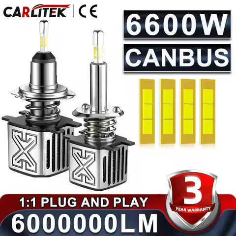 6600W H7 H4 Led H1 Headlight Bulbs H8 H9 H11 Fog Light 9006 HB4 9005 HB3 Car Lamps With 360 Samsung 