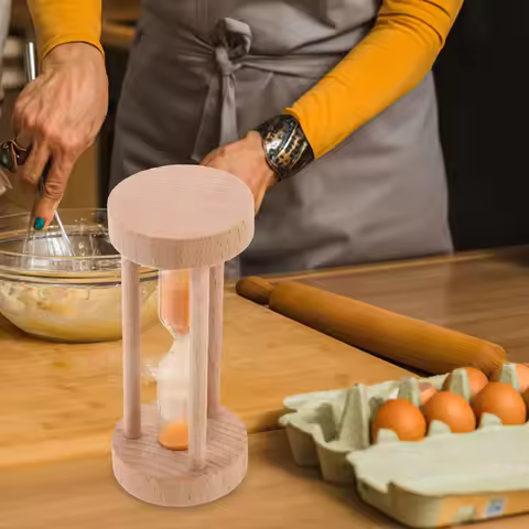 3 Min Wooden Sandglass Hourglass Orange Sand Timer Clock Ideal Study Leisure Timer Unique Process Ea