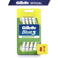 [East Malaysia] Gillette Blue3 Sensitive Disposable Razors (8 counts)