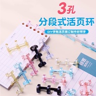 3 Rings Plastic Loose Leaf Ring Binder Hinged Ring Binding Ring Sectional Type Binder Clip Rings
