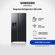Samsung RS70F65K3FSS SBS -AI Energy Mode Bespoke Refrigerator 635L Black DOI