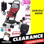 Seebaby Backpacker Baby Stroller [4.8kg+] SUPER LIGHTWEIGHT Stroller Cabin Size Backpack Lipat Compact