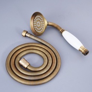Antique Brass Telephone Style Bathroom Shower Head Water Saving Handheld Spray Head &amp; 1.5m Hose ZHH113