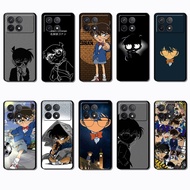 for 3c Xiaomi Redmi K40 K60 K70 Note 7 8 Pro NS39 Meitantei Konan Fashionable soft black phone case
