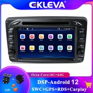 EKLEVA 2 Din สเตอริโอวิทยุรถยนต์สำหรับ Mercedes Benz Android 12 CLK W203 W209 W463 W208รถยนต์เครื่อง