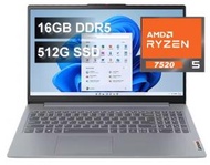 Lenovo - IdeaPad Slim 3 15AMN8 15.6吋 (R5-7520U, 16GB+512GB SSD) 82XQ00DYHH 香港行貨, 原廠兩年保養