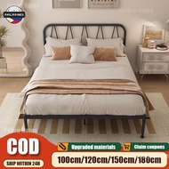 Iron double bed frame Steel bed frame bed frame king size iron bed frame thickened steel frame bed single bed frame