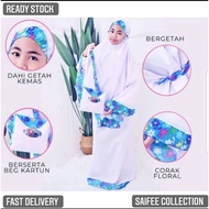 Telekung cotton budak barbie/frozen (boleh pilih warna renda ✅) saiz s-xl
