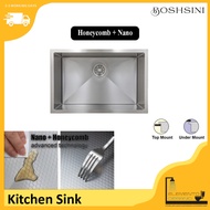 Boshsini Kitchen Sink (Nano + Honeycomb) Single Bowl Kitchen Sink BSQ6045NHC (600x 450 x 230mm)