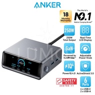 LUMOS Anker Prime Charger, 250W 6-Port GaN Charging Station Fast Charging USB C Charger Adapter Desk