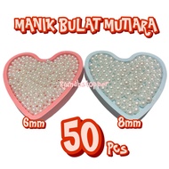 Pearl Beads/Pearl Round Beads/Bracelet Beads/Necklace Beads/Mask strap Beads 50pcs