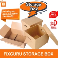 Fixguru Carton Box | Storage & Organizer | Multipurpose Home Storage | Kotak Simpanan Serbaguna