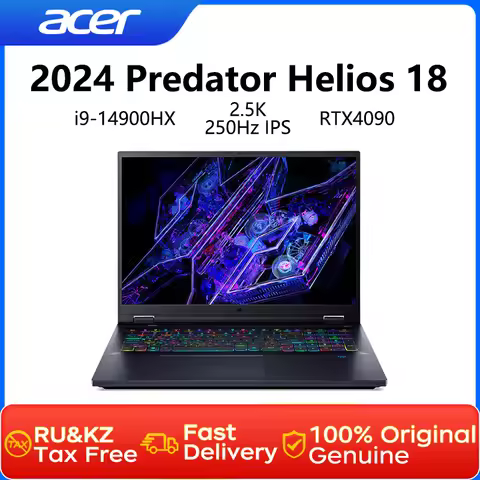 2024 Acer Predator Helios 18 Gaming Laptop 18 Inch 2.5K 250Hz Mini-LED IPS Screen Netbook i9-14900HX