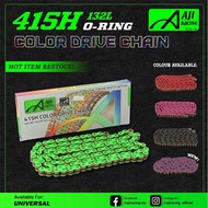 (COLOUR 415) AJI RACING COLOUR CHAIN (ORING) 415-132 RANTAI MOTOR WARNA Colour Chain Y15 Y125 Lc135