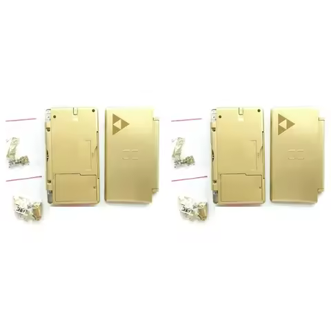 2X Full Gold Case Housing Shell For DS Lite NDSL-ABVK