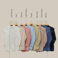 KEMEJA Giyomi Id - Aile Shirt Embroidery Women's Shirt/ Linen Shirt/ Women's Tops Qw-7