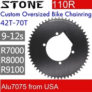 Stone Round Chainring 110BCD for Shimano 105 R7000 UT R8000 DA R9100 42 46T 48 50T 56 58T 60 64 68 7