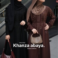 Alaydrus Collection Abaya Khanza Black Turkey Gamis Syari Muslimah Jetblack Material