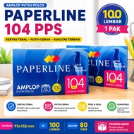 White Dl Envelope Paperline 104POLOS Contents 100 Sheets - 80 Gsm Letter Envelope (95 x 152 mm)
