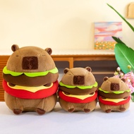 Foreign Trade Plush Toy Cute Capybara Burger Pillow Nap Cushion Sleeping Doll Stuffed Toy Sleeping P