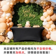 [48H Shipping] Processing and Printing logo Polyester tablecloth for advertising, promotional events