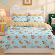 KATUN Kapibara bed sheets size 120x200, 140x200, 160x200, 180x200, 200x200 CM Japanese Cotton Materi